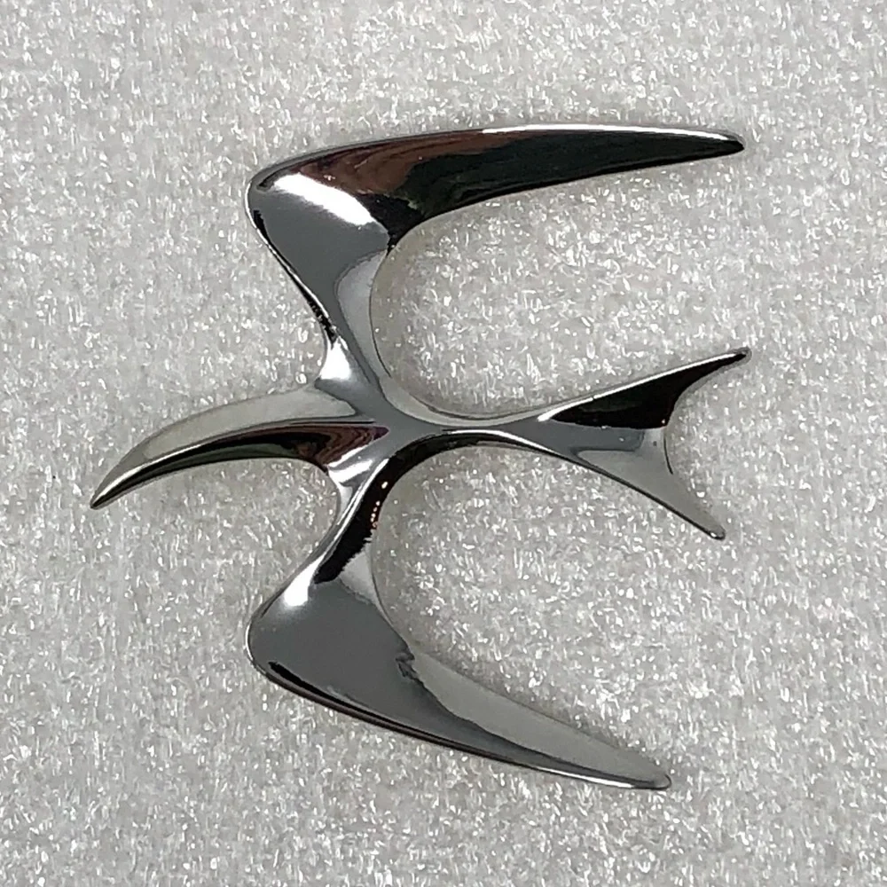 SARAH COVENTRY Seagull Vintage Mid-Century Modernist Chrome Finish Brooch
